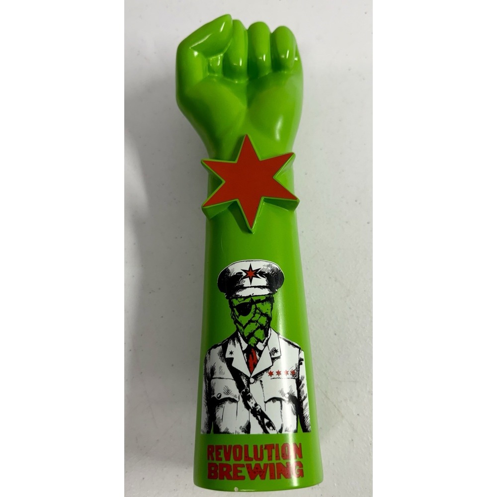 Revolution Brewing Anti-Hero IPA Green Fist 11" Tap Handle